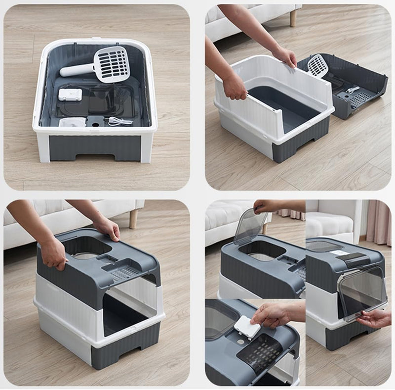 Covered Cat Litter Box for Indoor Cats