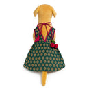 Ethnic Frock with Tie-Up Outfit for Dog & Cat ( Dark Green )