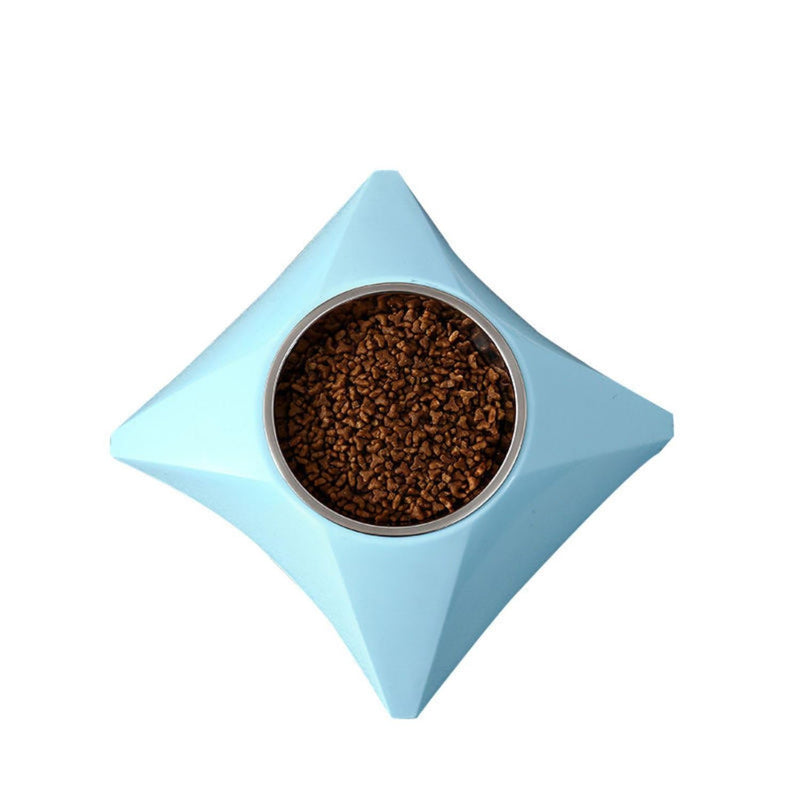 Diamond Design Anti-Slip Stainless Steel Pet Food Bowl for Dogs & Cats (Multi Color)