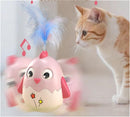 Interactive Cat Toy with Feather & Sound for Cats & Kittens