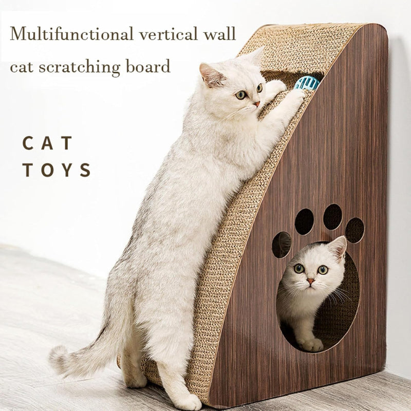 Premium Reversible Wedge-Shaped Scratcher for Indoor Cats