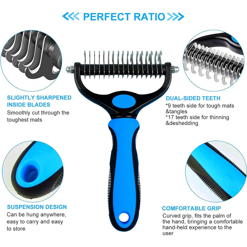 Pet Dematting Rake Comb for Dogs and Cats