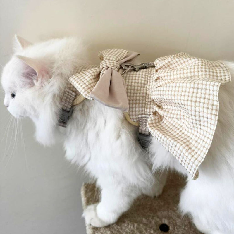 Cat Harness Dress with Bow