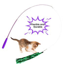 Interactive Cat Teaser Wand Toy with Colorful Crinkle Tassels & Bell (Multi Color)