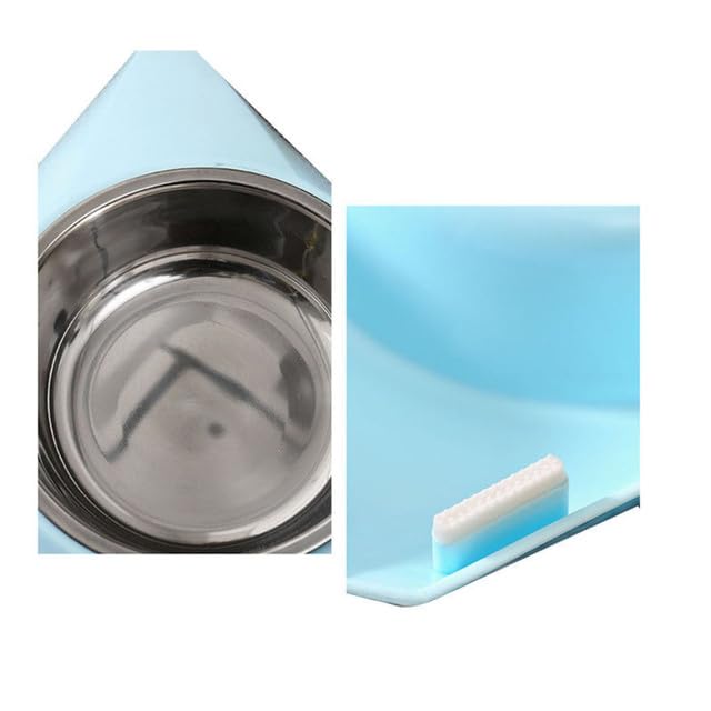 Diamond Design Anti-Slip Stainless Steel Pet Food Bowl for Dogs & Cats (Multi Color)