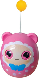 Interactive Wobble Cat Toy with Bouncing Ball and Feather for Indoor Cats