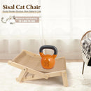Adjustable Wooden Cat Lounge Chair with Sisal Mat – 3 Height Levels For Indoor/Outdoor
