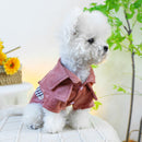 Premium Winter Suede Trench Coat with Plaid Belt For Dog & Cat