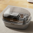 Hamster Cage with Transparent Top for Hamsters, Mice, Gerbils, and Rats (Color May Vary)