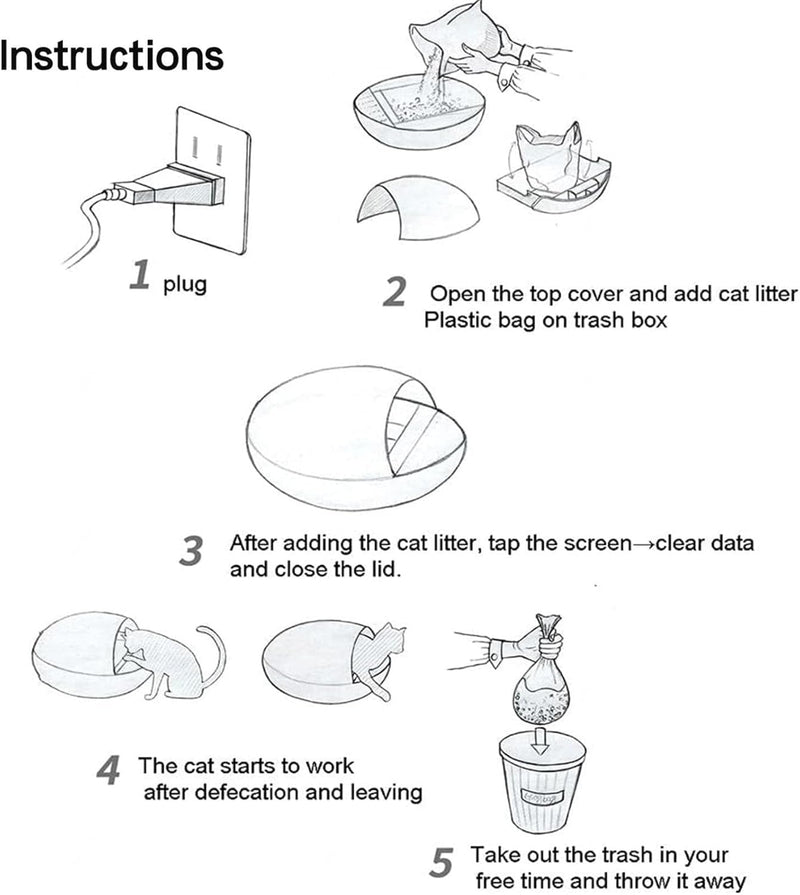 Automatic Self-Cleaning Cat Litter Box Suitable for All Cats