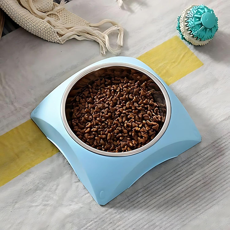 Stainless Steel Anti-Skid Pet Feeding Bowl for Dogs & Cats (Multi Color)