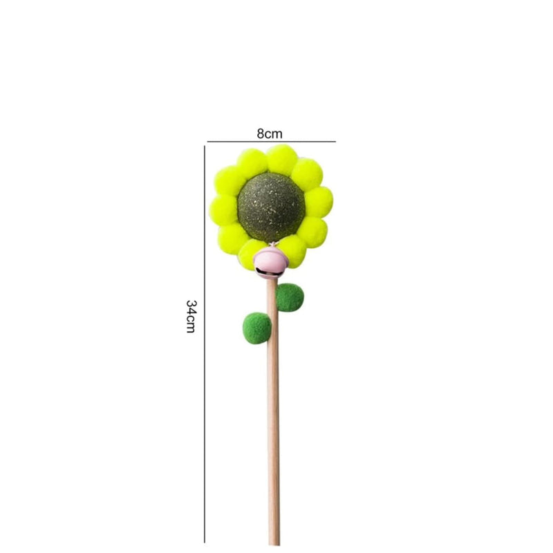 Interactive Teaser Wand with Catnip Ball for Cats