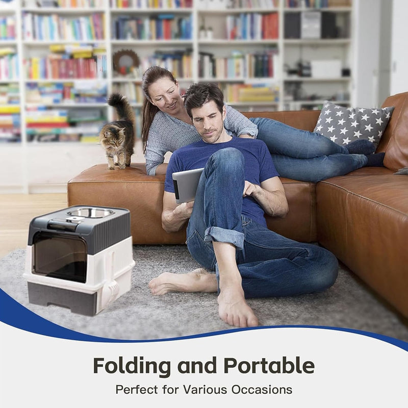 Covered Cat Litter Box for Indoor Cats
