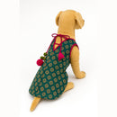 Ethnic Frock with Tie-Up Outfit for Dog & Cat ( Dark Green )