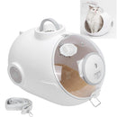 Space Capsule Pet Carrier for Cats & Small Dogs (White)