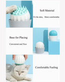 Soft Silicone Bath Brush with Shampoo Dispenser For Dog & Cat