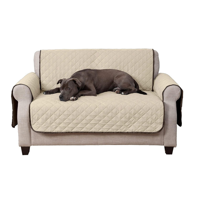 Reversible Pet Sofa Cover for Dogs & Cats (Brown)