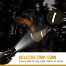 Military Heavy Duty Collar Metal Buckle with Control Handle for Large Dogs (Coyote Brown, L)