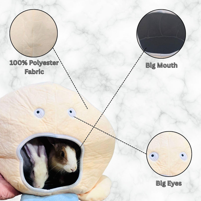 Cozy Plush Cartoon Bed House for Cats, Small Dogs & Small Animals
