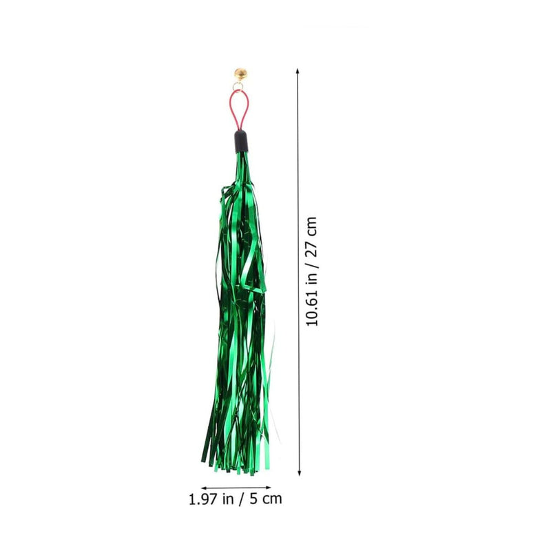 Interactive Cat Teaser Wand Toy with Colorful Crinkle Tassels & Bell (Multi Color)