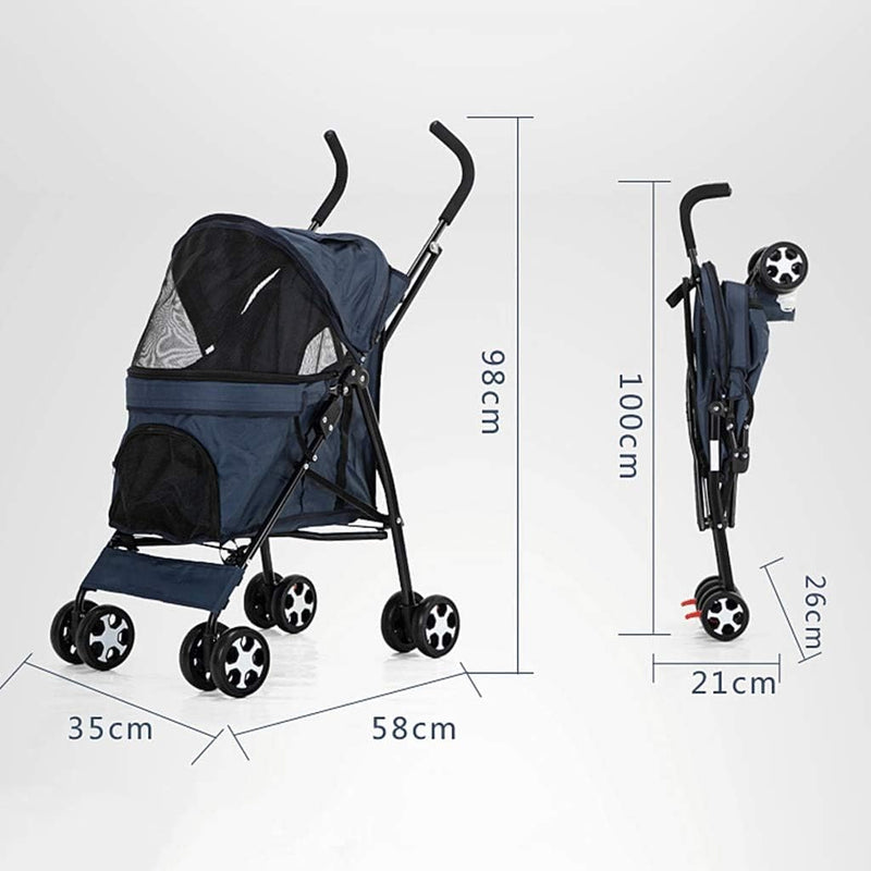 Disabled Dog Pushchair: Double Pet Stroller