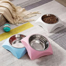 Stainless Steel Anti-Skid Pet Feeding Bowl for Dogs & Cats (Multi Color)