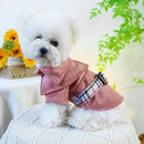 Premium Winter Suede Trench Coat with Plaid Belt For Dog & Cat