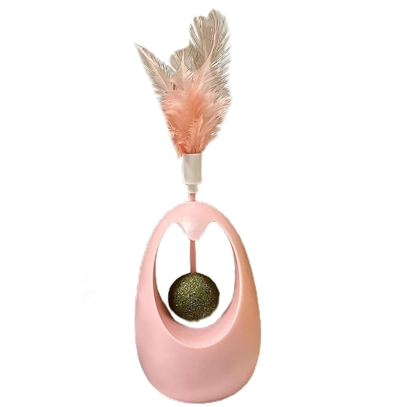 Interactive Feather Tumbler Cat Toy