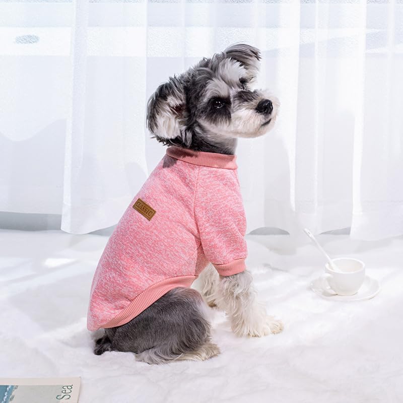 Classic Knitwear Sweater For Small Dogs Cats (Light Pink)