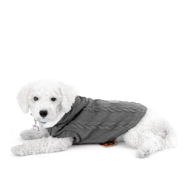 Hoodie Sweater Coat For Small Dogs Cats (Grey)