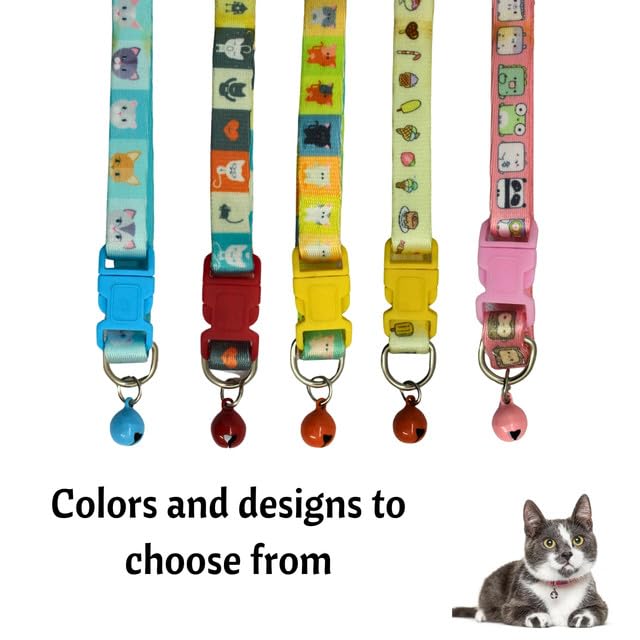 Breakaway Cat Collar With Bell (Mixed Color, 1 Piece)