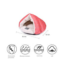 Cozy Cave Pet Bed for Cats & Small Dogs (Pink)