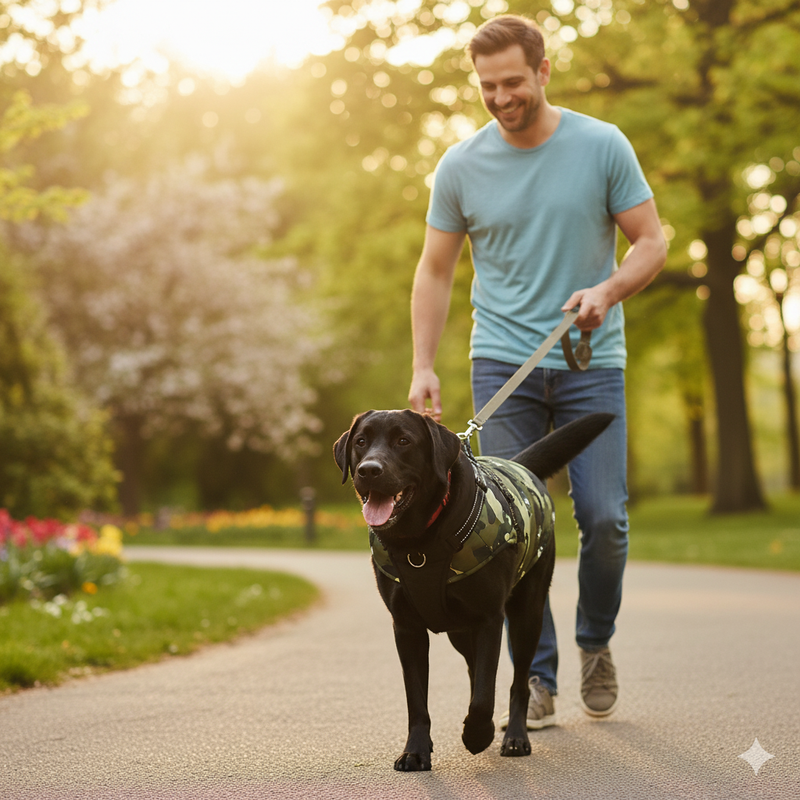 Winter Dog Jacket with Harness for Dogs