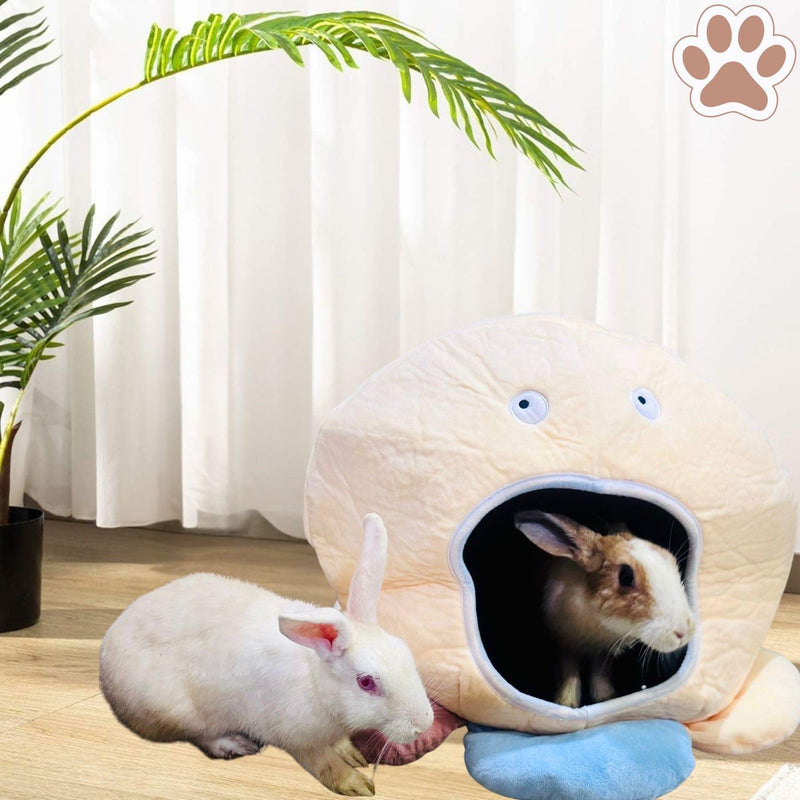 Cozy Plush Cartoon Bed House for Cats, Small Dogs & Small Animals