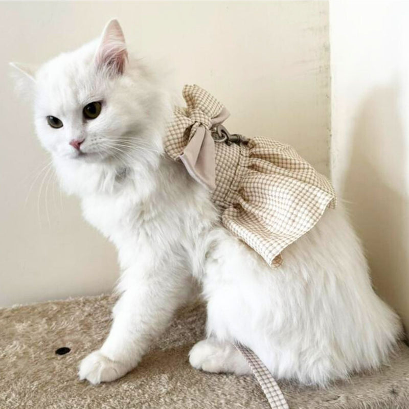 Cat Harness Dress with Bow