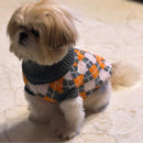 Winter Sweater For Dogs and Cats ( Grey/Orange )
