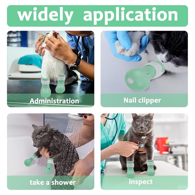 4 Pcs Soft Silicone Paw Boots for Cats Only