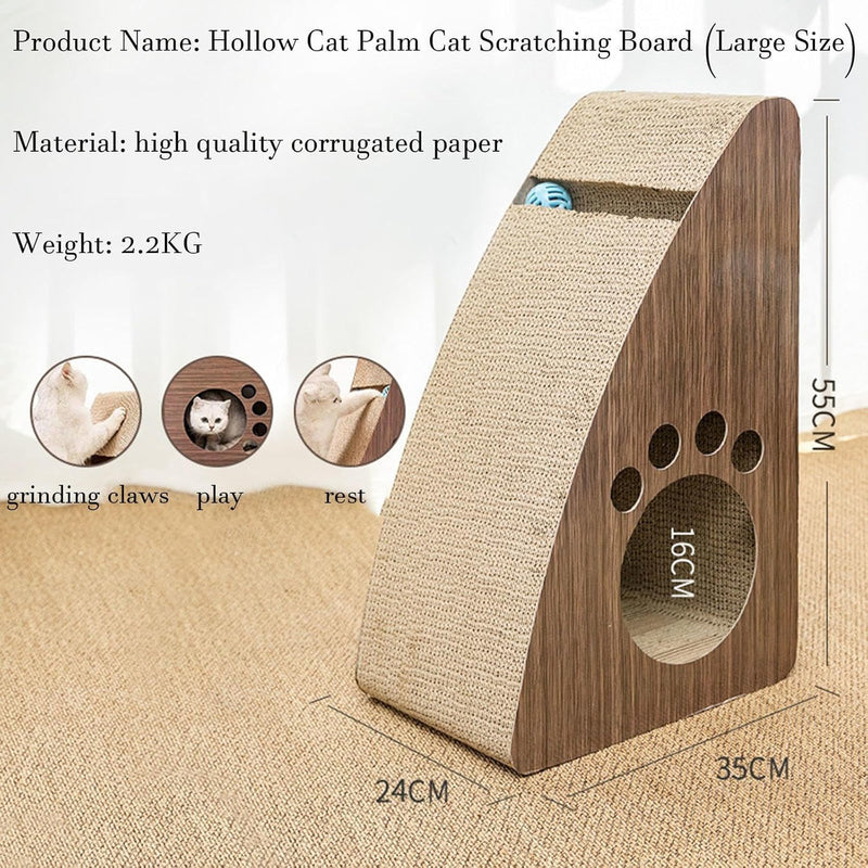 Premium Reversible Wedge-Shaped Scratcher for Indoor Cats
