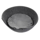 Enclosed Pet House with Removable Cushion for Cats, Kittens, and Small Pets (Dark Grey)