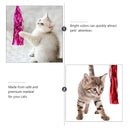 Interactive Cat Teaser Wand Toy with Colorful Crinkle Tassels & Bell (Multi Color)