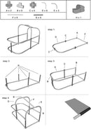 Cat Hammock Bed with Sturdy Pipe Play Structure