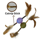 Feather Ball Cat Toy With Chew Sticks for Healthy Play