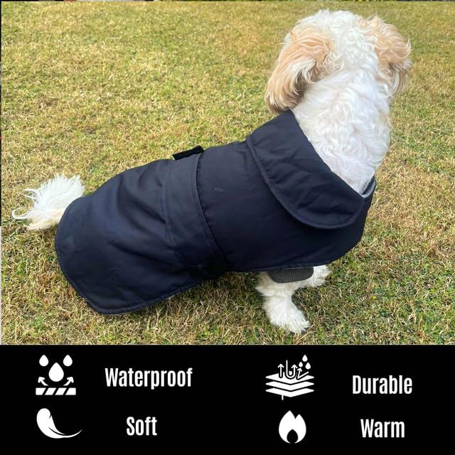 Winter Jacket for Small Breed Dog (Black)