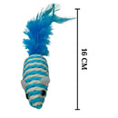 Sisal Mint Cat Mouse Toy with Rattling Sound and Feather Tail