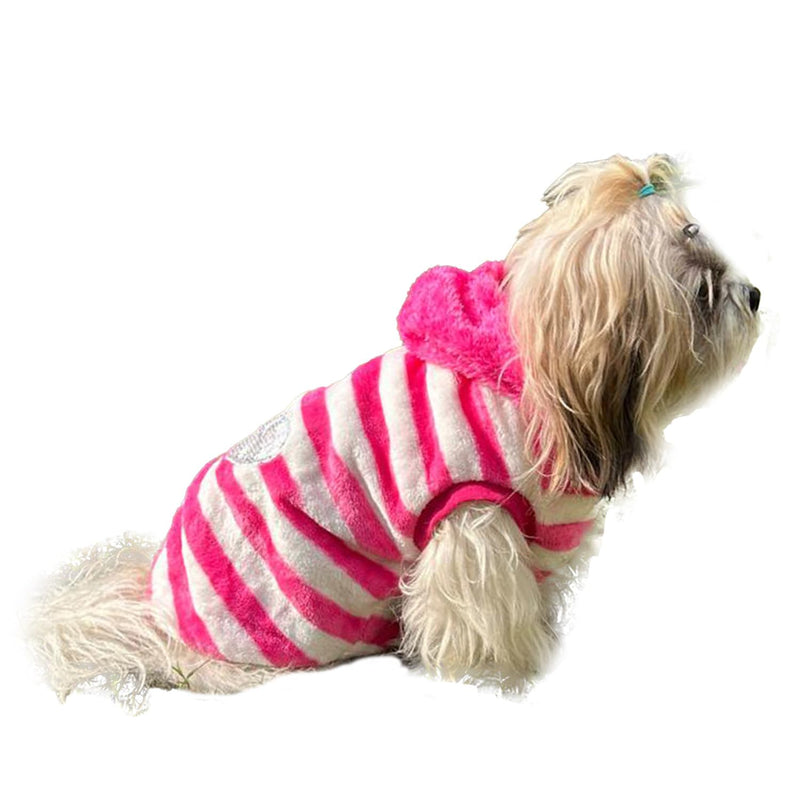 Winter Hoodie Jacket for Small Breed Dog (Pink)