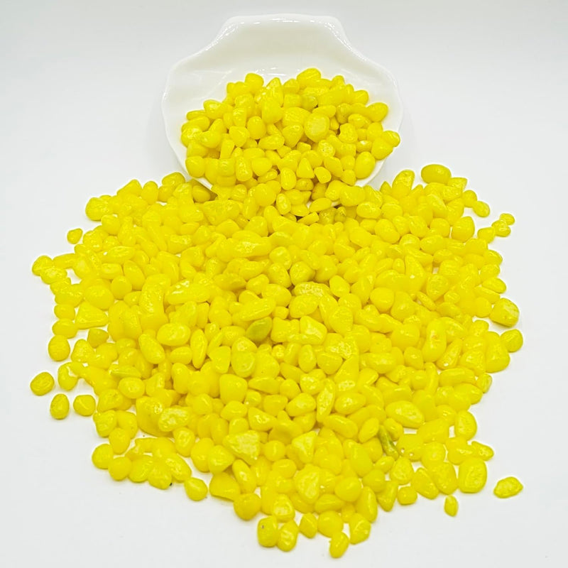 Decorative Rocks Stones For Aquarium (Yellow)