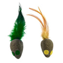 Natural Catnip Mouse Cat Toy with Feathers for  Active Play