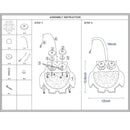 Owl Design Cat Scratcher Toy with  Feather and Catnip Balls