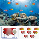 Plastic Fish Decoration Ornament For Aquarium (8pcs Mix Color)