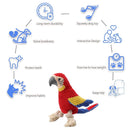 Parrot Plush Squeaky Dog Toy with Rope Legs